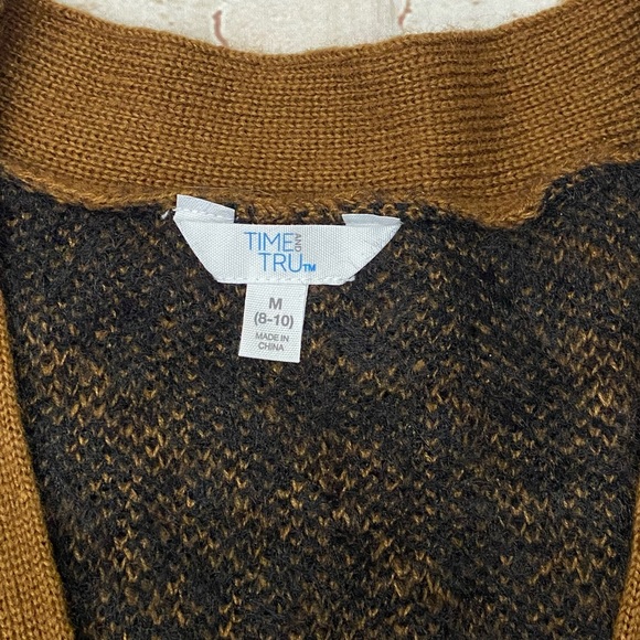 Time and Tru Fuzzy Zebra Print Eyelash Cardigan - Women’s M 8/10 NEW NWOT - Picture 8 of 10